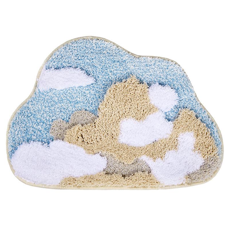 Cartoon Bathroom Carpet Absorbent Soft Floor Mat, Bedroom Bedside Decorative Floor Mat