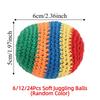 6/12/24Pcs Colorful Footbag Sacks Funny Kids Outdoor Toy Random Color Soft Juggling Balls  Beginner