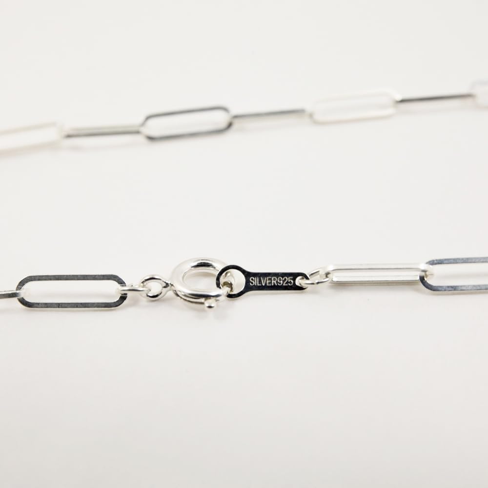 And My Jewelry SILVER925 Paperclip Unisex [Your Box] Necklace, Chain, 45cm,