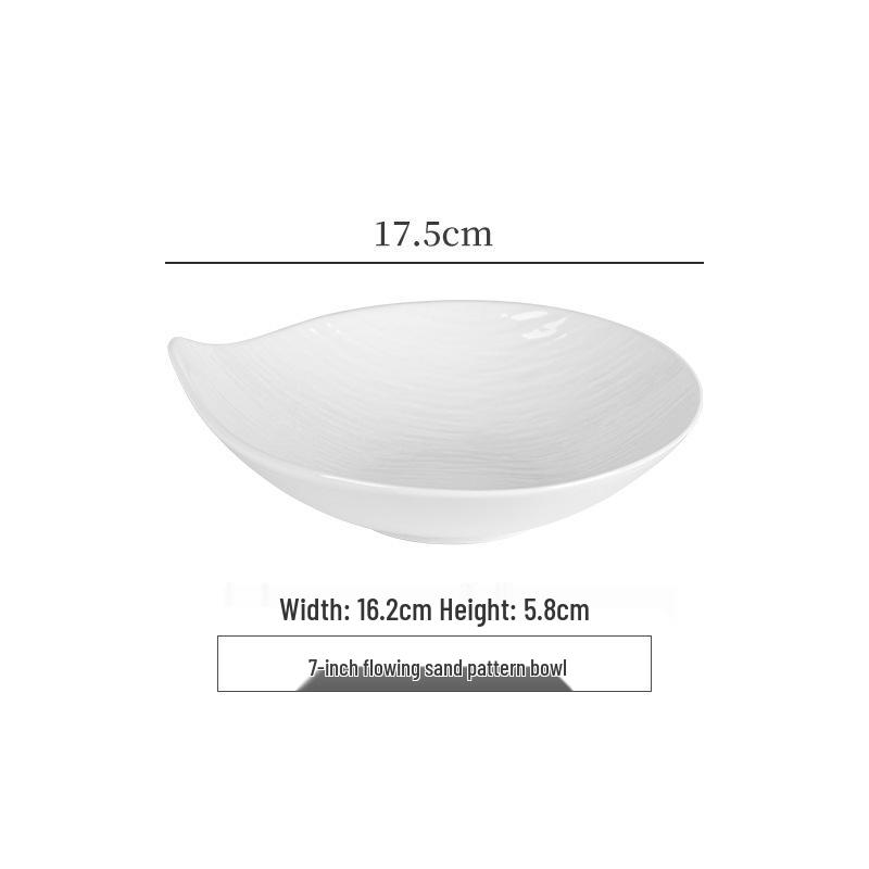 

Commercial Salad Bowl - Stylish Slanted Cold Dish Plate for Household Use