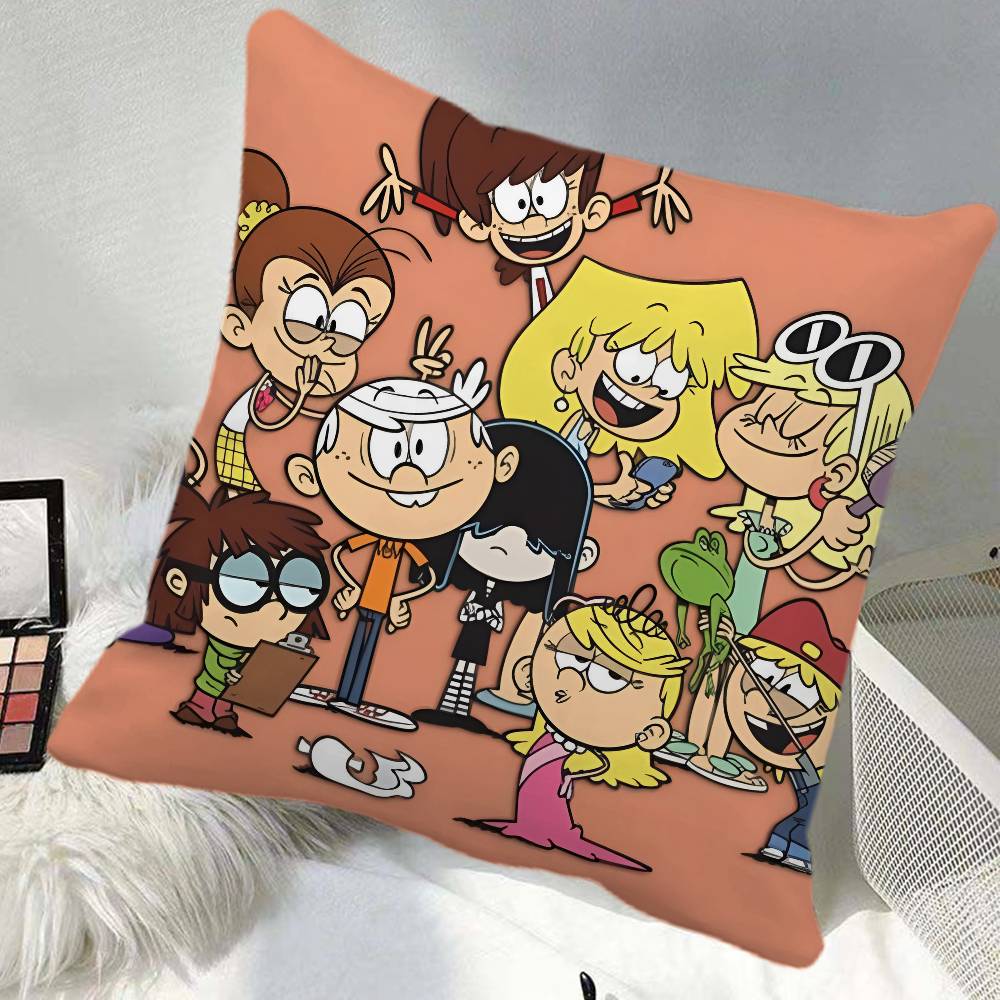 Cartoon The Iloud House Pillow Case Square Pillow Bedroom Sofa Leisure Comfort Cushion Car Home Decoration