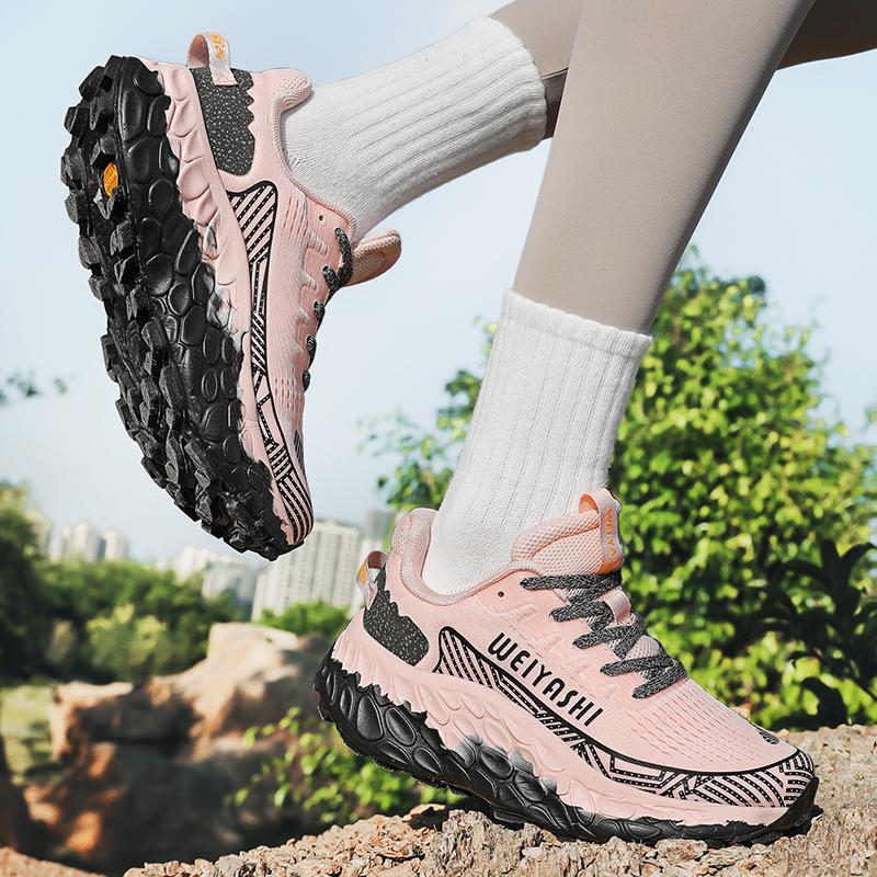 Wanderschuhe für Damen, Geländelaufschuhe, Abriebfeste Sneaker, Laufschuhe, Atmungsaktiv, Leicht, Weichsohlig, Herren-Sportschuhe