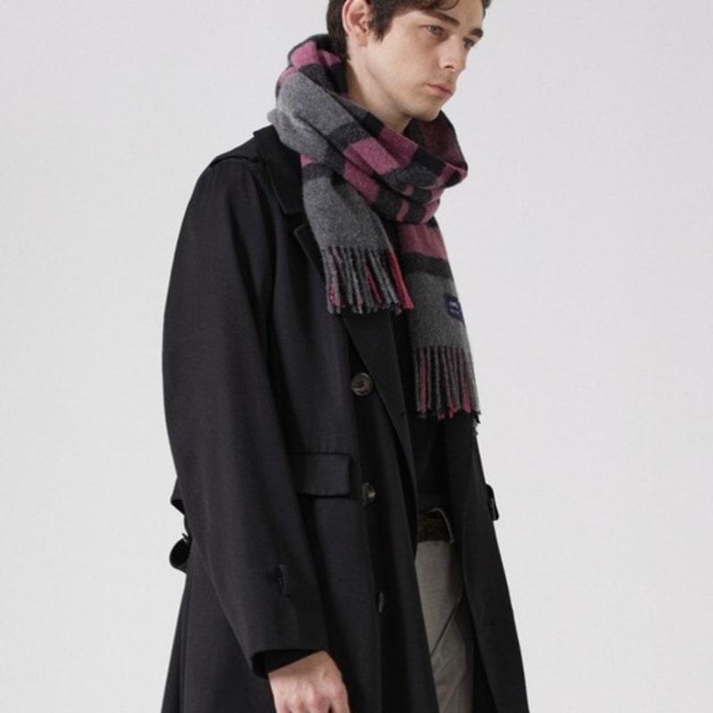 ABRAHAM MOON Merinowolle Schal Schal 50cm - Westminstergrau Rosa