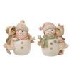 Set of 2 Snowman Scene Figurines