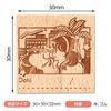 Artec Planner Decorative Wooden Pattern Stamp Retro Pop City Girl Daily Log 3cm 74777 Stamps, 30, - Square,