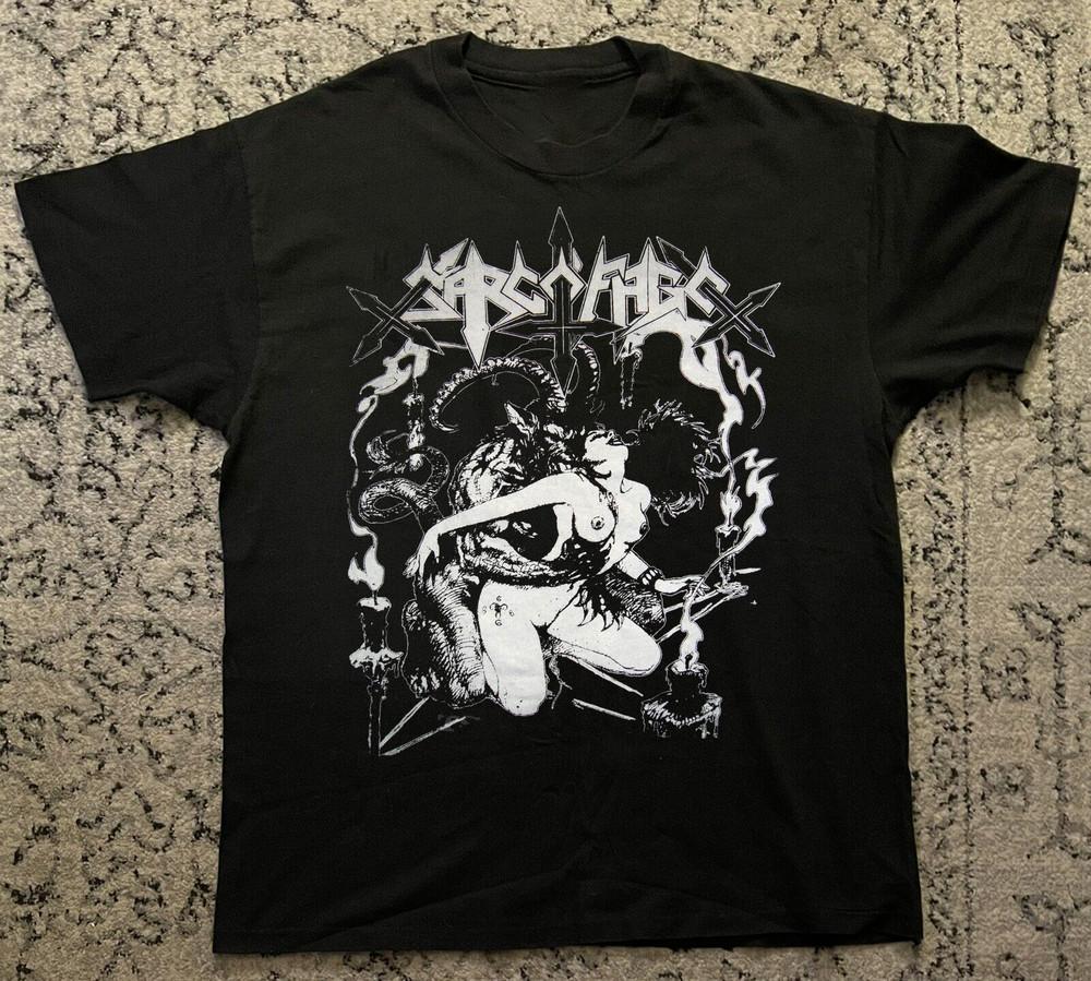 Rare Sarcofago Satanic Lust Cotton Black Men T Shirt S to 5XL BT1023 Unisex T-Shirt