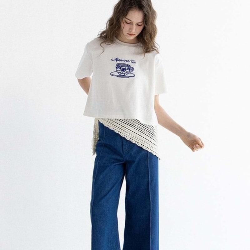 POHIES CROCHET BANDANA SCARF-IVORY