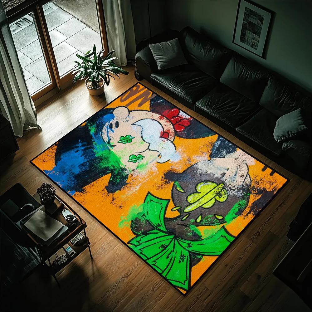 

Dollar Alec Monopoly Luxury Door Mat Entrance Non-slip Washable Kitchen Carpet Living Room Hallway Rug Bathroom Decoration 60cm x 90cm