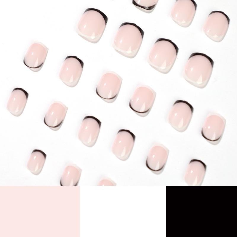 Black & White French Style Wearable Nail Art Pieces