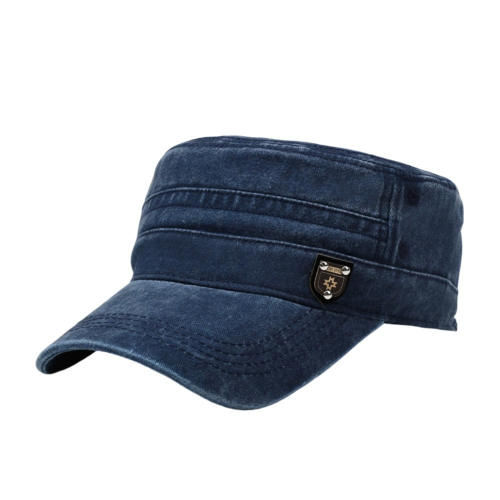 

Fashion Anti-UV Fishing Hat Polyester Casual Sun Hat Retro Outdoor Sunscreen Baseball Cap Men Women темно-синий