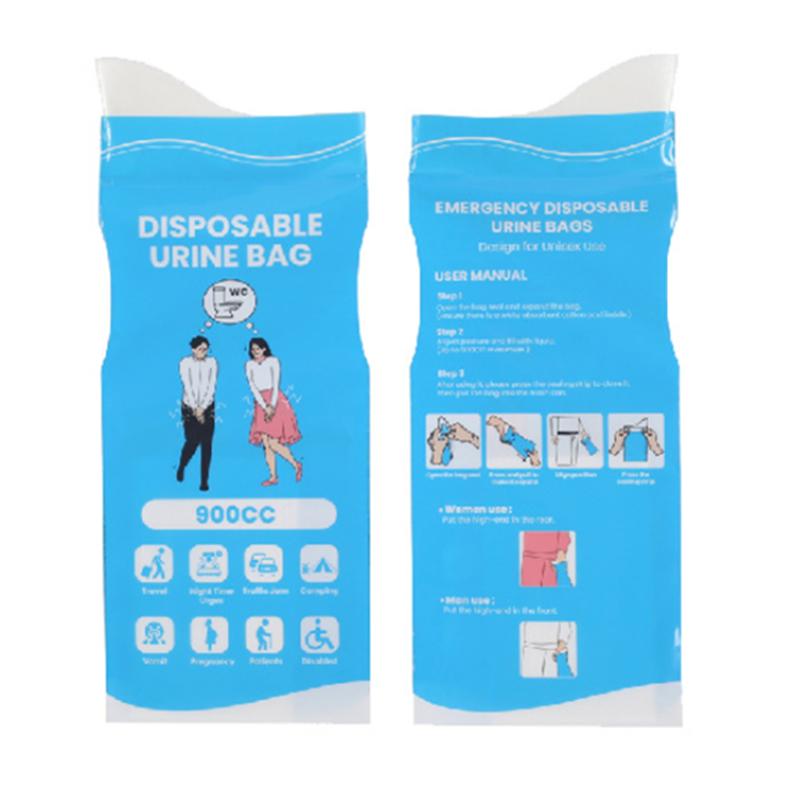5 Pezzi Sacchetti Urina Emergenza Esterna 900ml Usa e Getta Viaggio Toilette Mobile Urinale Portatile per Donna Bambino Uomo Sacchetto per Vomito