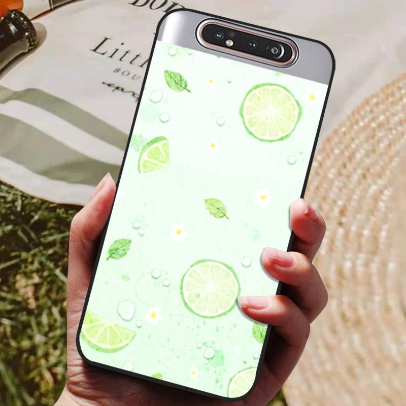 Per Samsung A80 Custodia Cover Posteriore in Silicone Custodia per Telefono Per Samsung Galaxy A80 Custodie per Galaxy A 80 A805F A805 Paraurti Morbido Funda