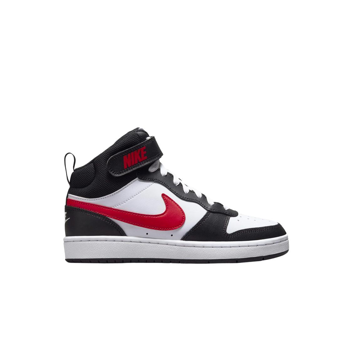 

(gs) Nike Court Borough Mid 2 White Black University Red 235(4.5Y)