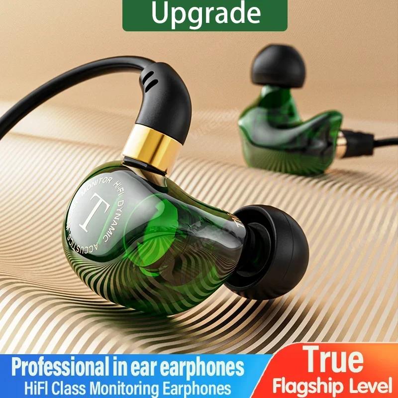 Dynamická drátová sluchátka HIFI Heavy Bass Music Headset Sluchátka do uší 3,5 mm s mikrofonem Závodní sportovní herní sluchátka s potlačením hluku