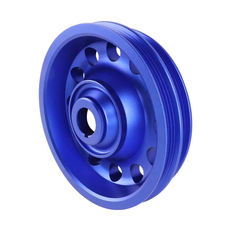Auto da Corsa Leggera in Alluminio Puleggia Albero Motore per Honda Civic SOHC D16 1992-1995 Rosso Blu
