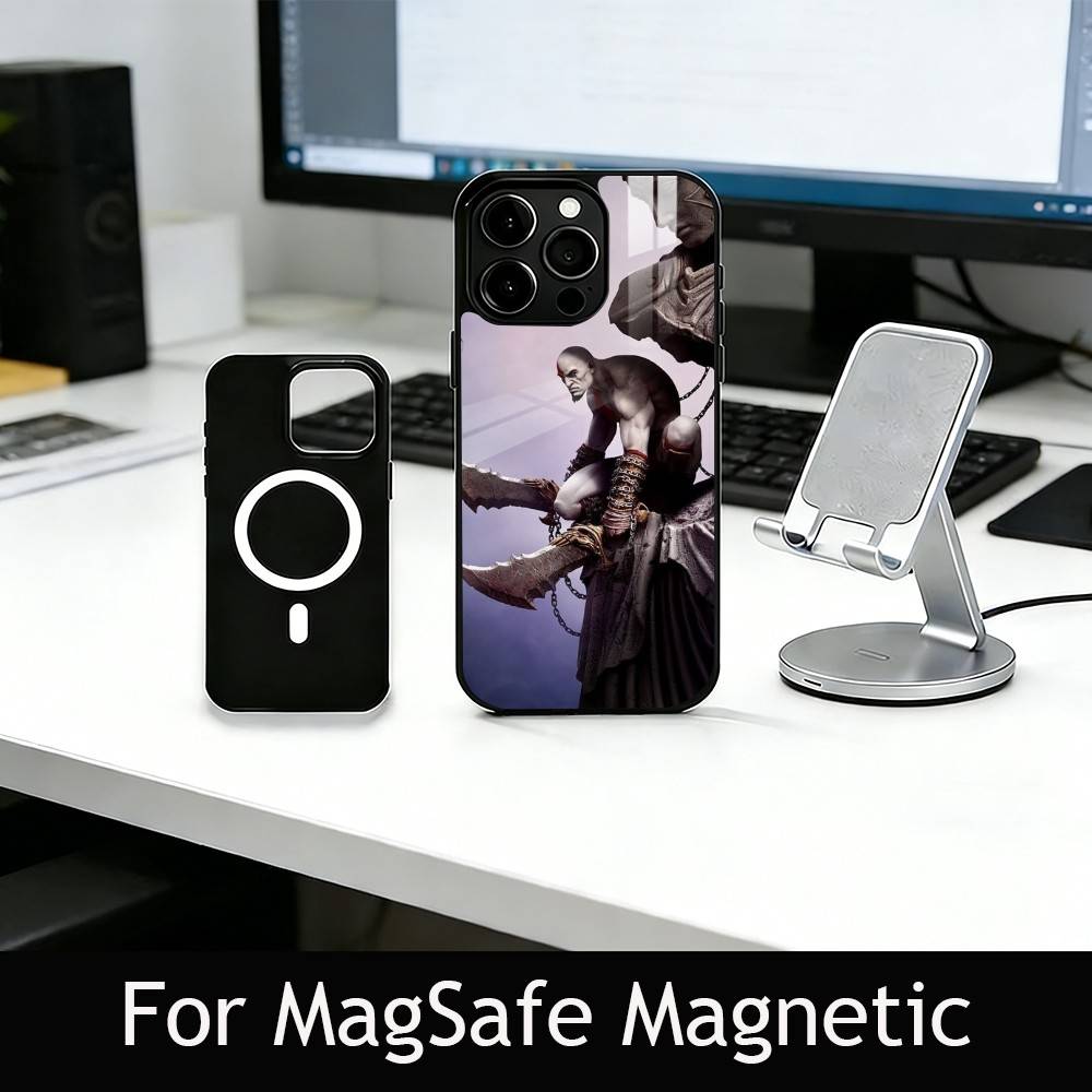 G-Gladiator W-War K-Kratos Phone Case For iPhone17,16,15,14,13,12,11 Plus,Pro Magnetic with Magsafe Wireless Charging