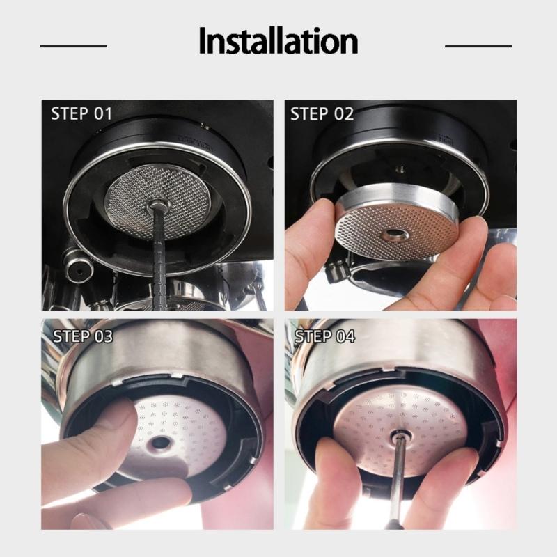 Water Distribution Net Stainless Steel Coffee Machine Filter Basket Coffee Filter Disk Perfect for Coffee Enthusiasts