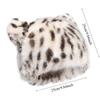 Autumn and Winter Leopard Print Fashion Fisherman Hat Women Cute Little Bear Ear Thickened for Keep Warmth Ear Protection No Eaves Hat