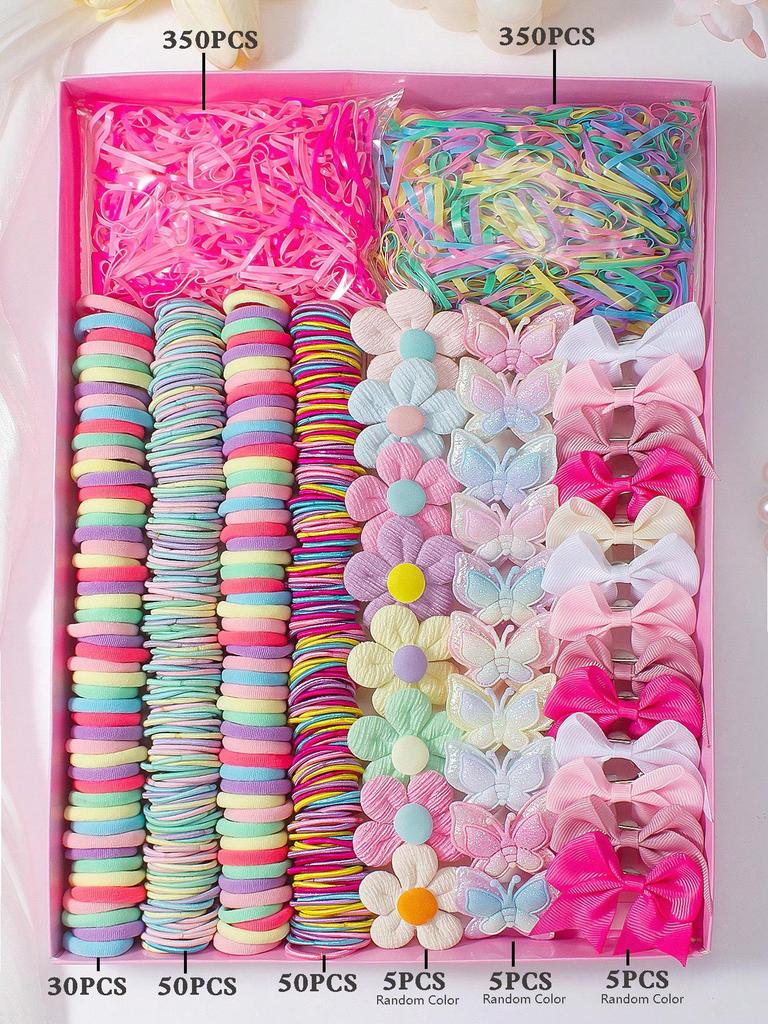 Children's Hair Accessories Gift Set: Hair Clips, Hairpins, Baby Ties, and Princess Hair Ropes