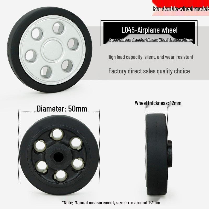 Universal Wheel Replacement for Luggage Suitcase: Leather Caster Rubber Roller Rim Repair Accessories