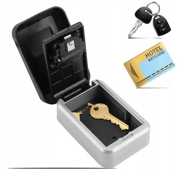 Mini Safe Key Box Cards Strong Compartment For Wall Code Code