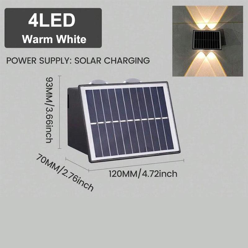

Solar Wall Washer Light Up and Down Lighting Outdoor Solar Fence Lights Waterproof Wall Lamp for Yard Garage Walkway Porch Decor