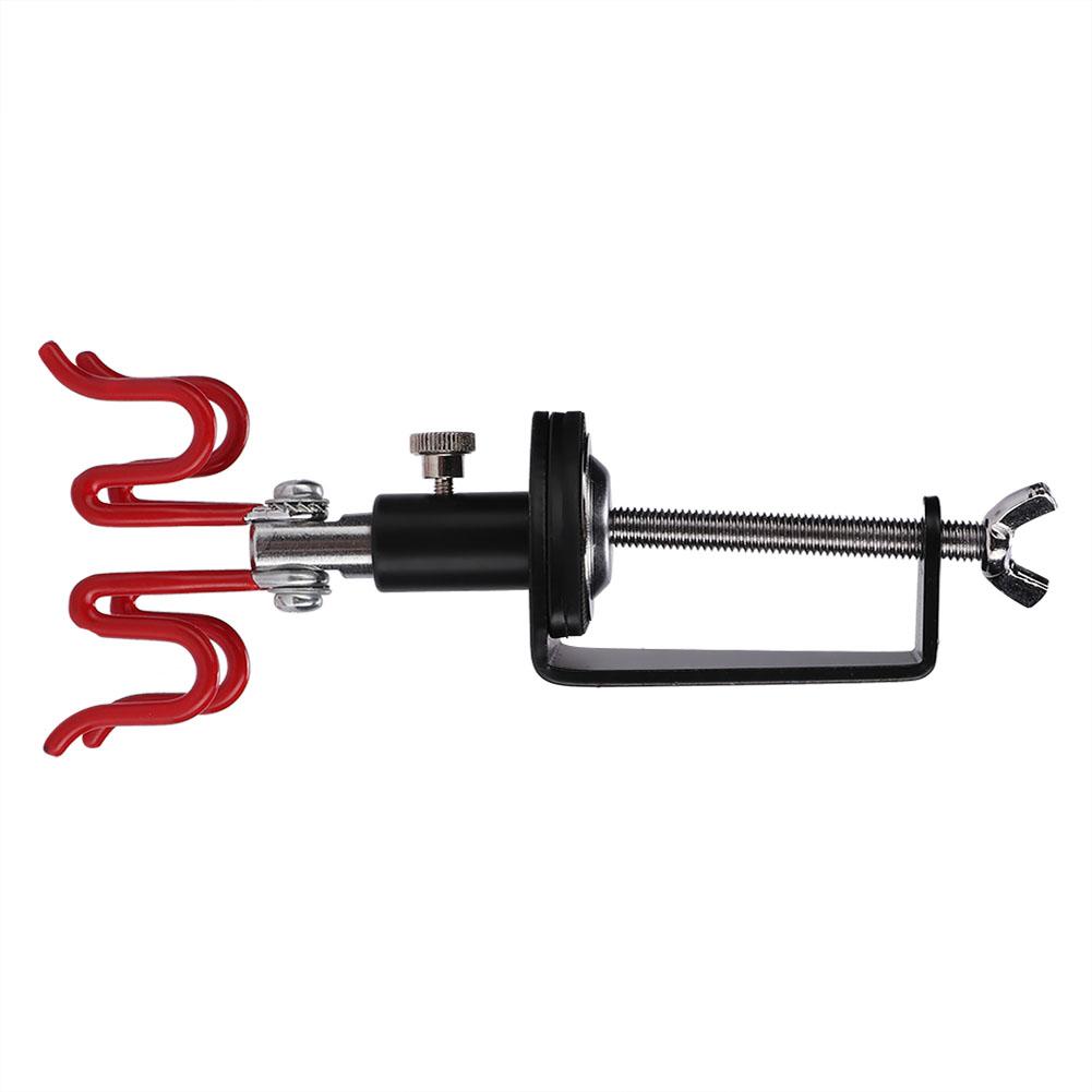 Airbrush Holder Stand Holds 2 Airbrushes Clamp on  Table Mount Paint Hobby Kit