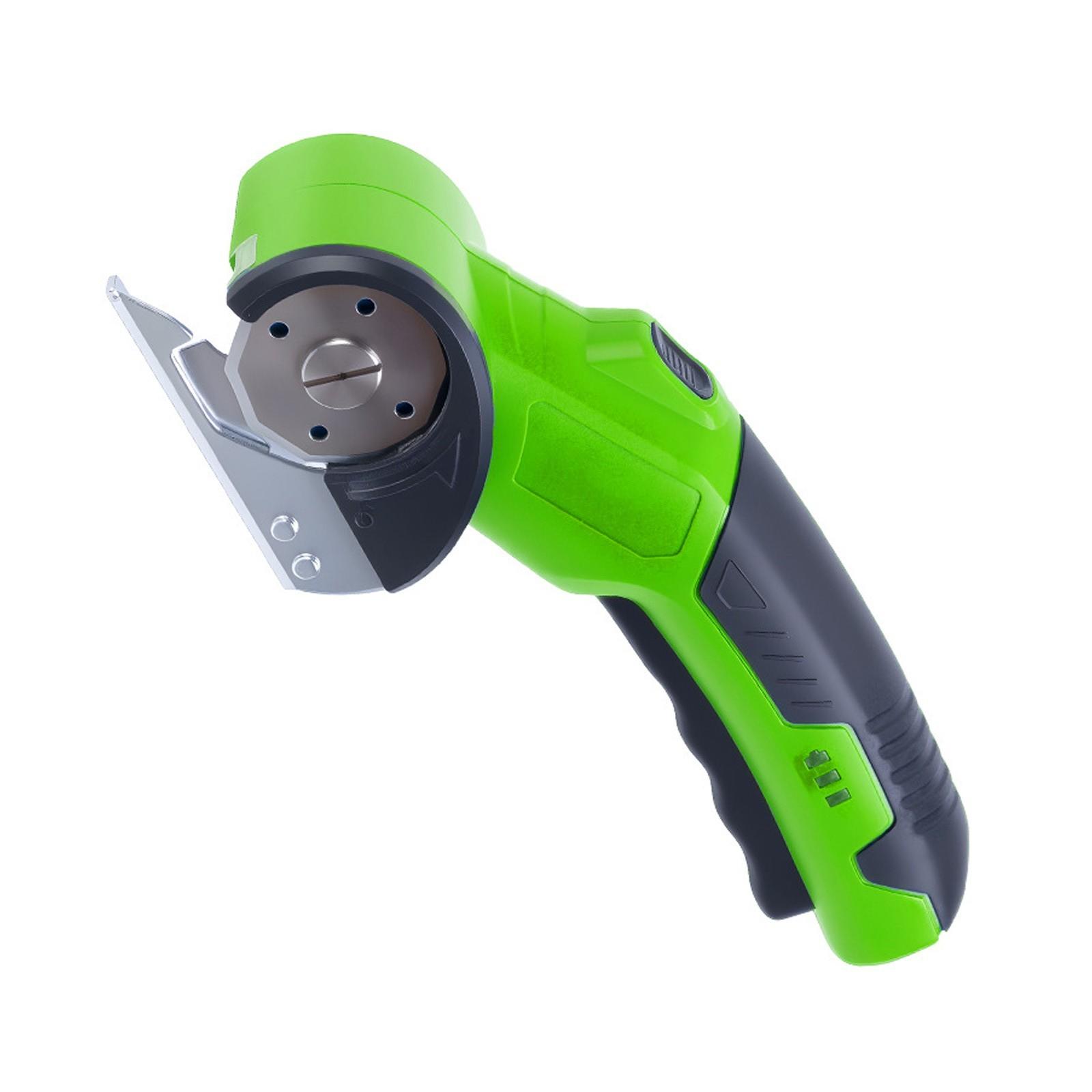 

Wireless Electric Scissors 4V Motor Replaceable Blades Quiet Operation For Carpet Leather Plastic Fabric Cardboard Sheet зелений