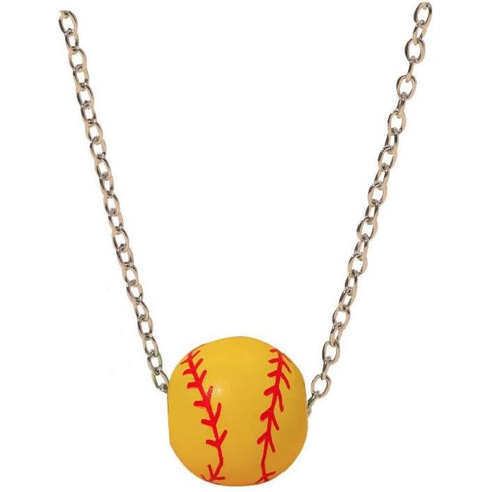 Baseball Short Pendant Necklace Basketball Football Volleyball Ball Pendant Chain Necklace Fashion Jewelry for Fan of Ball ames
