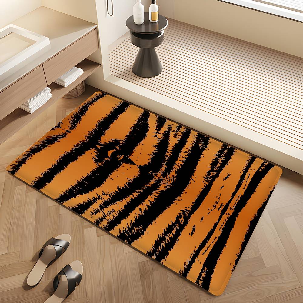 Leopardenmuster Fußmatte Nordischer Stil Schlafzimmer Wohnzimmer Fußmatte Haus Balkon Anti-Rutsch Alfombra