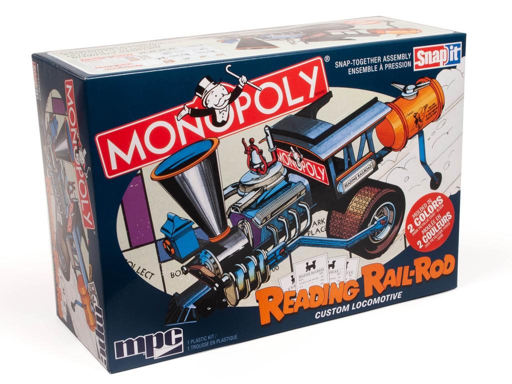 MPC Leading Rail Rod Custom Locomotive Monopoly Plastic Model MPC945 Molding Color 1/25