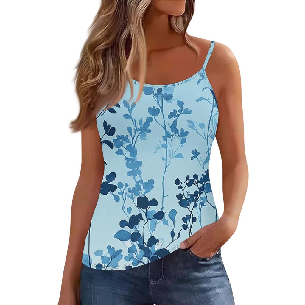 Vestă fără mâneci cu gâtul scăzut pentru femei, cu decolteu în U Bretele pentru tricou