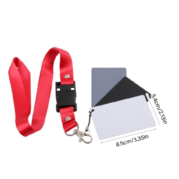 Lightweight 18Degree Digital White Black Gray Card Design For Accurate White Balance And Color Correction In Photos