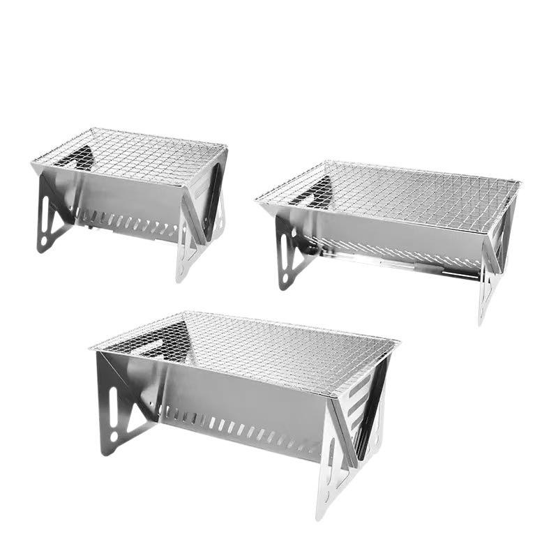 Portable Outdoor Wood & Charcoal Folding Stove for Camping and Barbecues