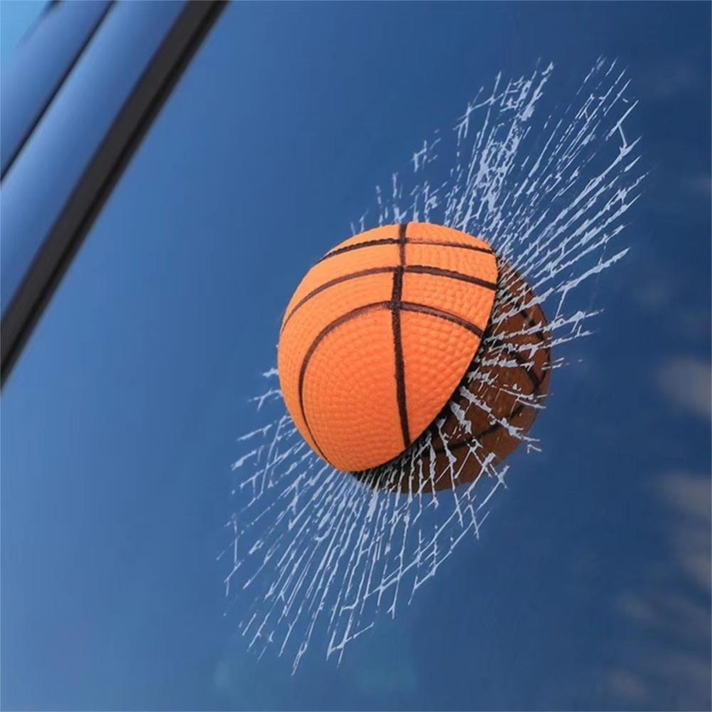 

Strong Adhesion 3D Car Stickers Self Adhesive Broken Glass Sticker Auto Decoration Basketball