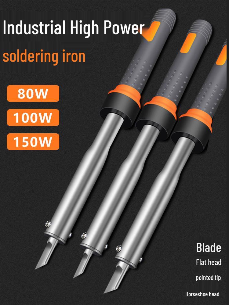 

High-Power 80W/100W/150W Industrial Soldering Iron with Light and Knife Tip 80W Pointed Tip Soldering Iron 501