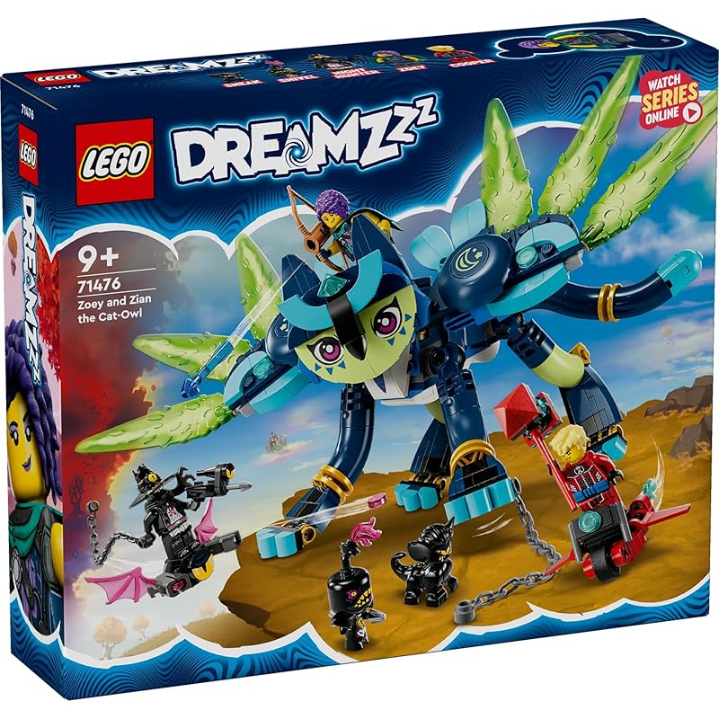 LEGO Dreams Zoe and Jian Toy, Pretend Play Set for Girls and Boys Ages 8, 9, 10, and 11, Elementary School Students, Animal Pretend Play, 71476