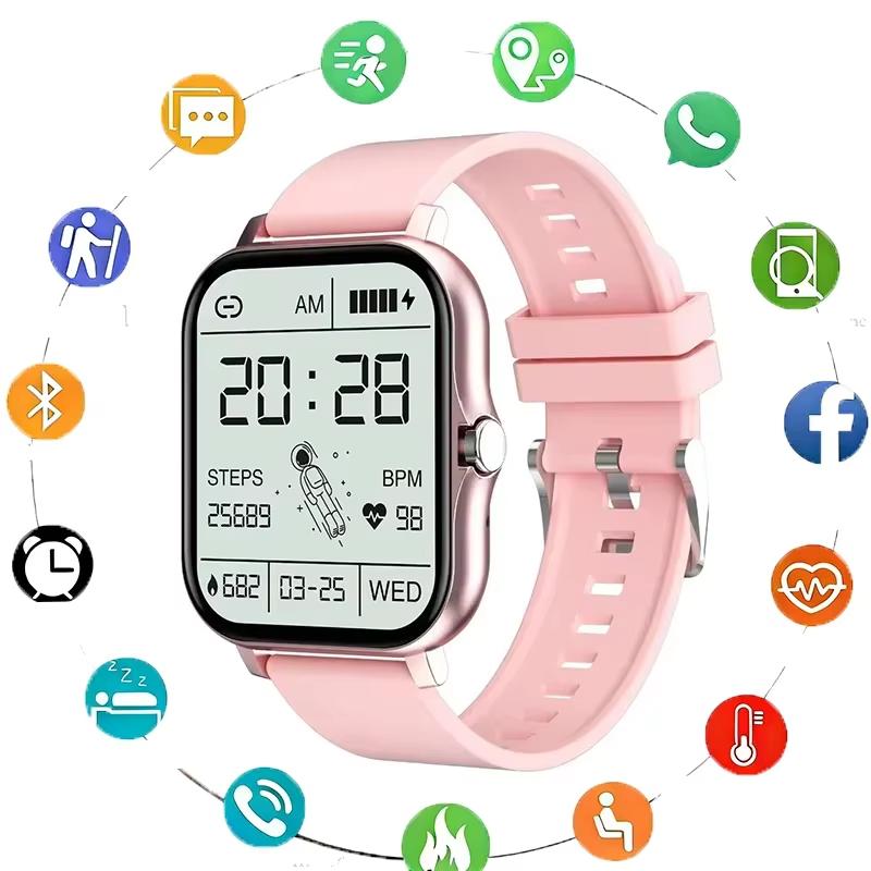 New Full Touch Screen Smart Watch for Men Women Gift Sports Fitness Watch Bluetooth Call Digital Smartwatch