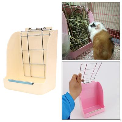 Hanging Food Bowl Hay Holder Dispenser Rabbits Feeder Stand Chinchillas Herbivore Guinea Pigs