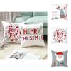 Luxurious Peach Skin Velvet Christmas Cushion Cover With Charming Santa Claus Print For Home