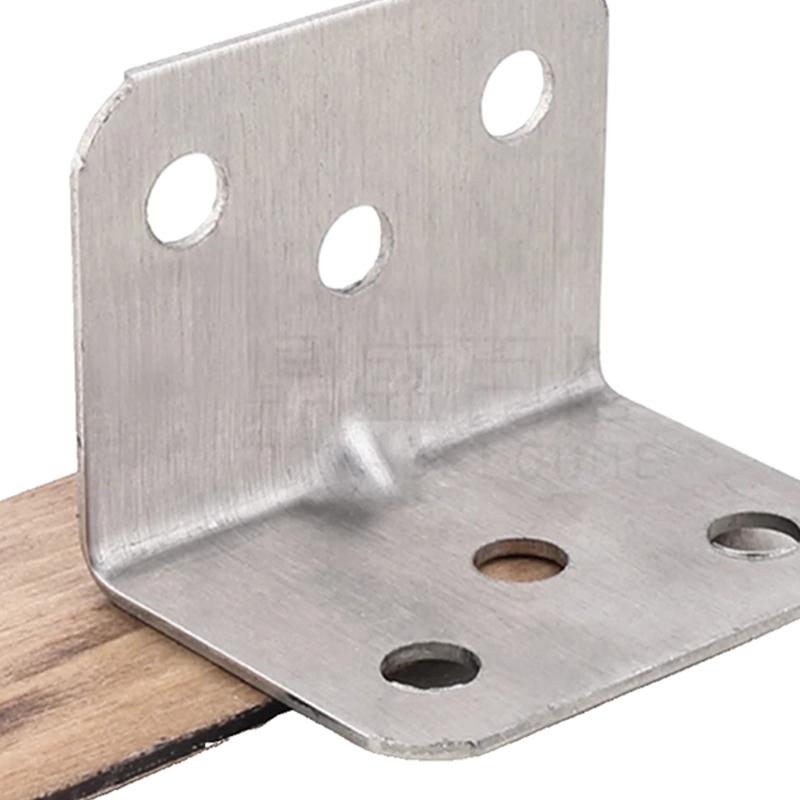 10Pcs Thickened Stainless Steel Triangle Bracket Fixed 90 Degree Right Angle Partition Furniture Hardware Connector Accessories