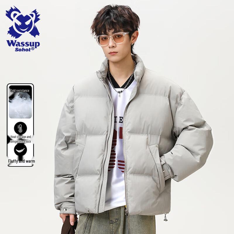 Wassup Sohot Men's Stand Collar Padded Winter Coat