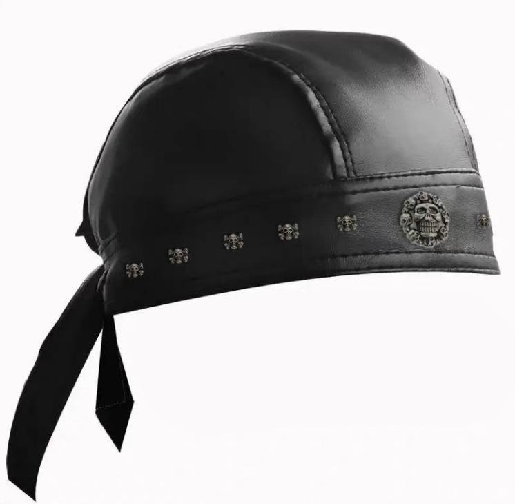 Rivetto Custodia in Pelle Cinturino per la Testa Cappellino Cappellino Harley Cappellino Ferroviario Cappellino Pirata Cappellino Baotou in PU
