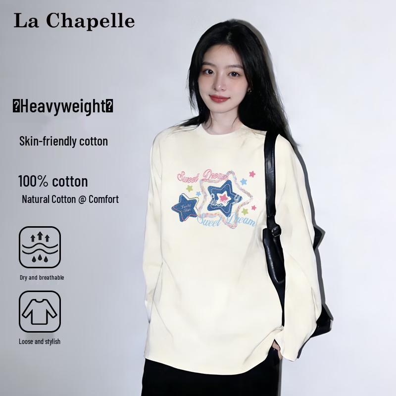 La Chapelle Women s Pure Cotton Long Sleeve Basic T-Shirt 2XL