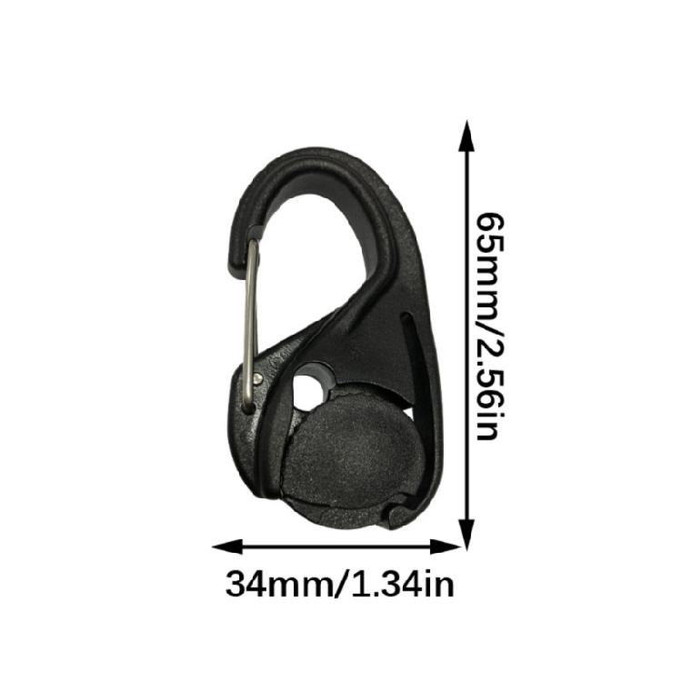 10Pcs Compacts Cord Tightener Outdoor Carabiner Clip Fastener Buckle for Caravans Motorhome Boats Camping Accessories
