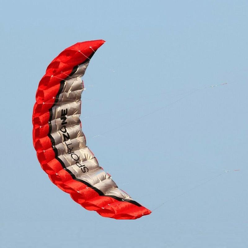 25m Paracută Parafoil cu Linie Dublă Enormă Acrobație Sport Plajă Jucării de Exterior Zmeu Roșu