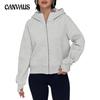 Women's Autumn and Winter Plus Size Hooded Cardigan Zip Sweatshirt