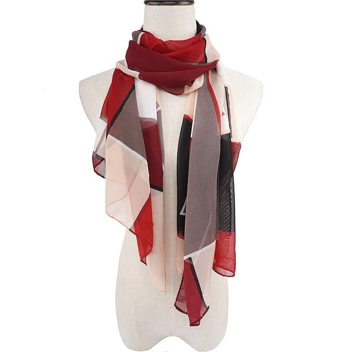 Sciarpa Scialle Leggero Tinta Unita Misto da Donna per la Stagione Primavera Estate