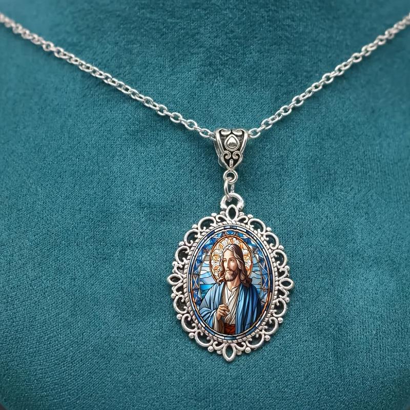 Pendant Elegant Pattern Oval Shape, Fashion Jewelry Necklace