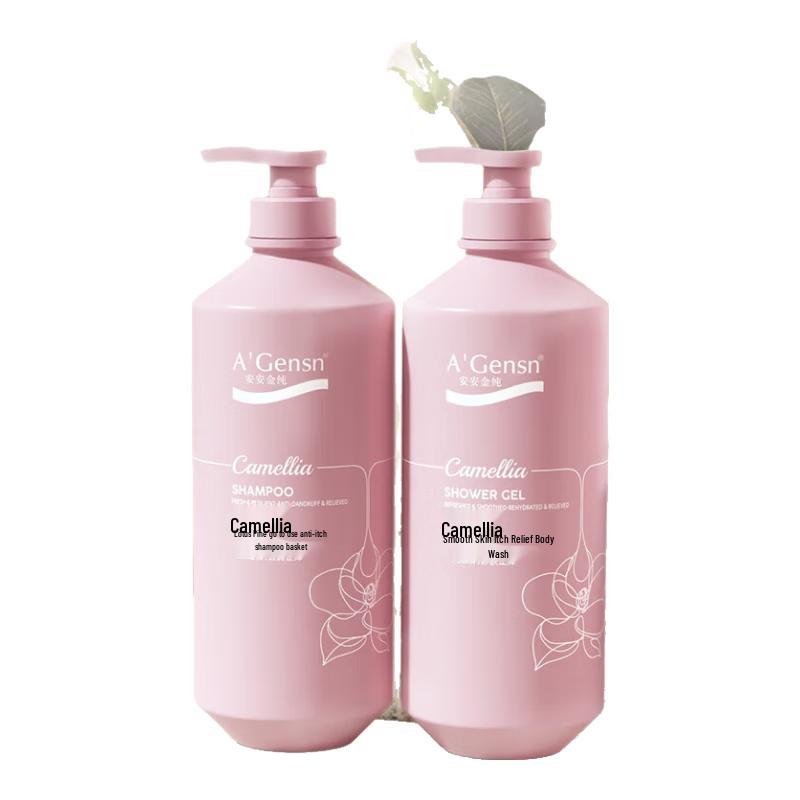 Подарочный набор Anan Jinchun Camellia Шампунь и гель для душа против перхоти